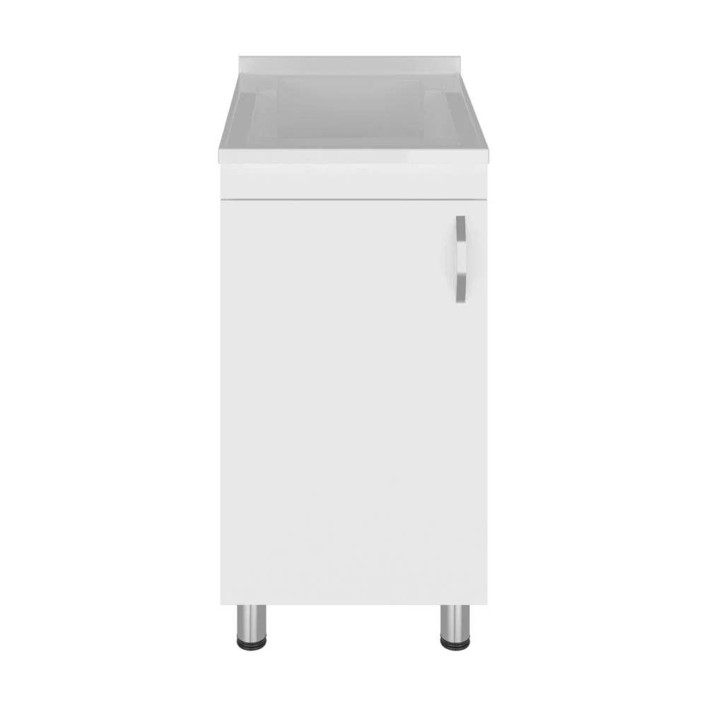 Mueble De Lavado Independiente Dawi, Kronos Blanco, Incluye lavadero no griferí ZF Virtual Muebles ZF