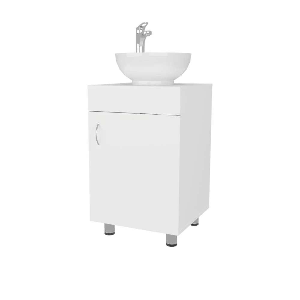 Mueble Lavamanos Tacna, Blanco Kronos, Incluye Lavamanos Vassel Sabina ZF Virtual Muebles ZF