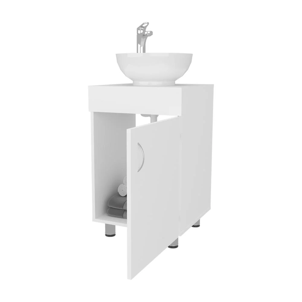 Mueble Lavamanos Tacna, Blanco Kronos, Incluye Lavamanos Vassel Sabina ZF Virtual Muebles ZF