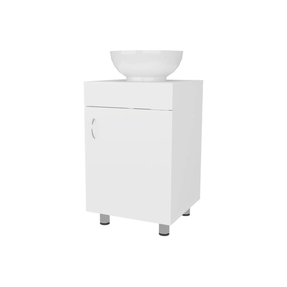 Mueble Lavamanos Tacna, Blanco Kronos, Incluye Lavamanos Vassel Sabina ZF Virtual Muebles ZF