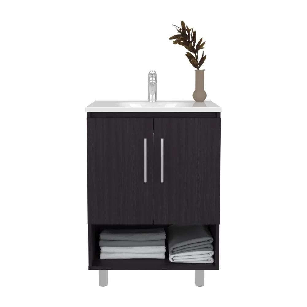 Mueble para Lavamanos Aqua, Wengue, Incluye Lavamanos Praia 60x45 ZF Virtual Muebles ZF