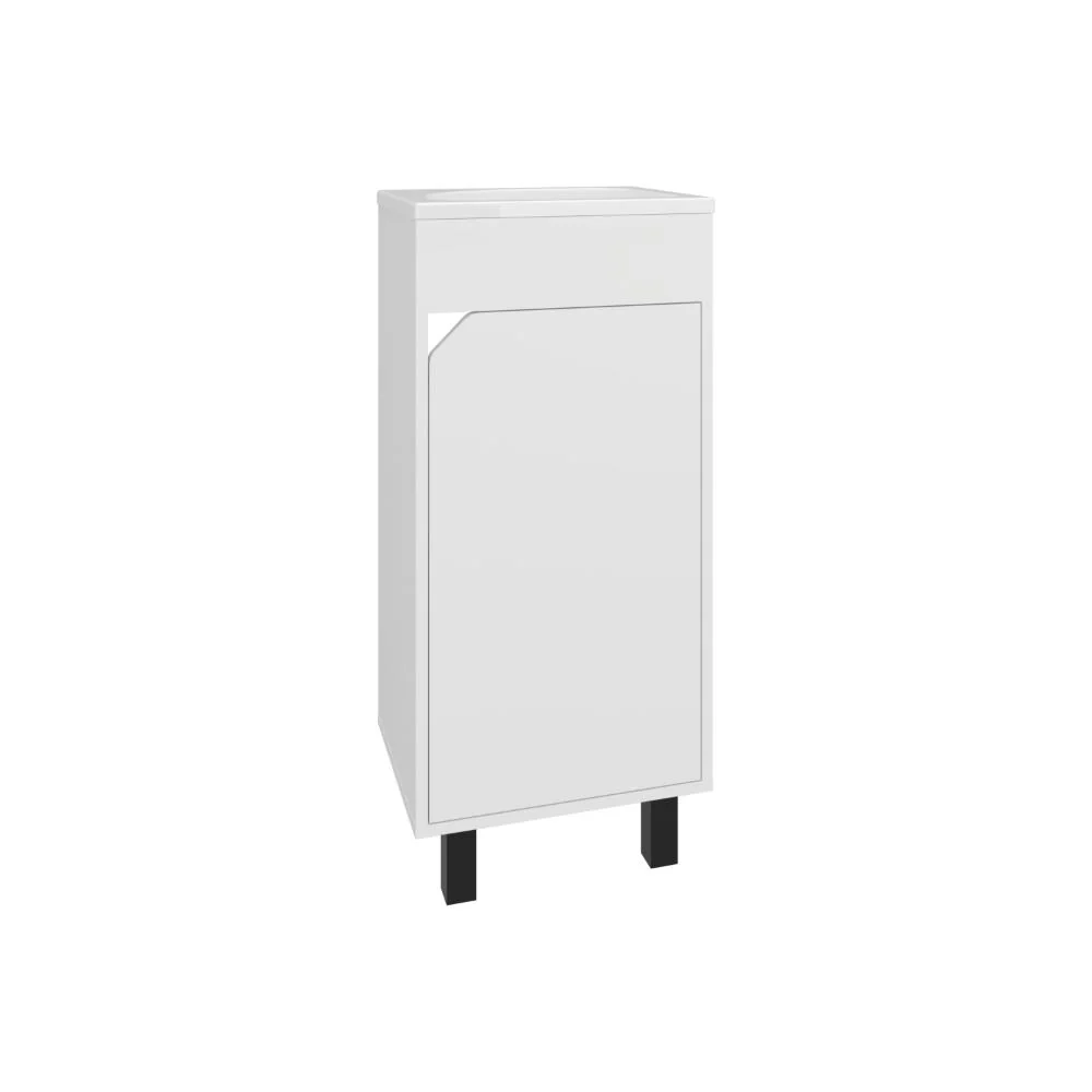 Mueble Para Lavamanos Betel, Blanco, Incluye Lavamanos Plastiglas Floresta 40 ZF Virtual Muebles ZF