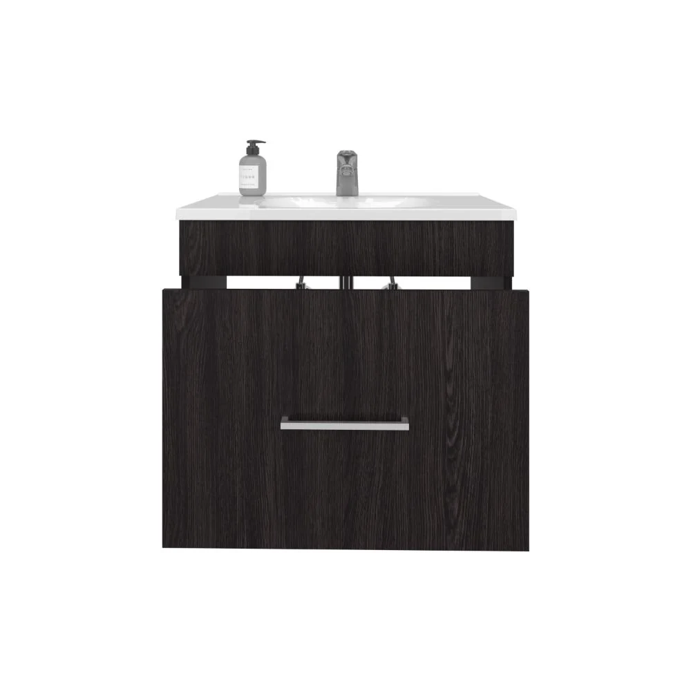 Mueble Para Lavamanos Hatta, Wengue, Incluye Lavamanos Praia 60 ZF Virtual Muebles ZF
