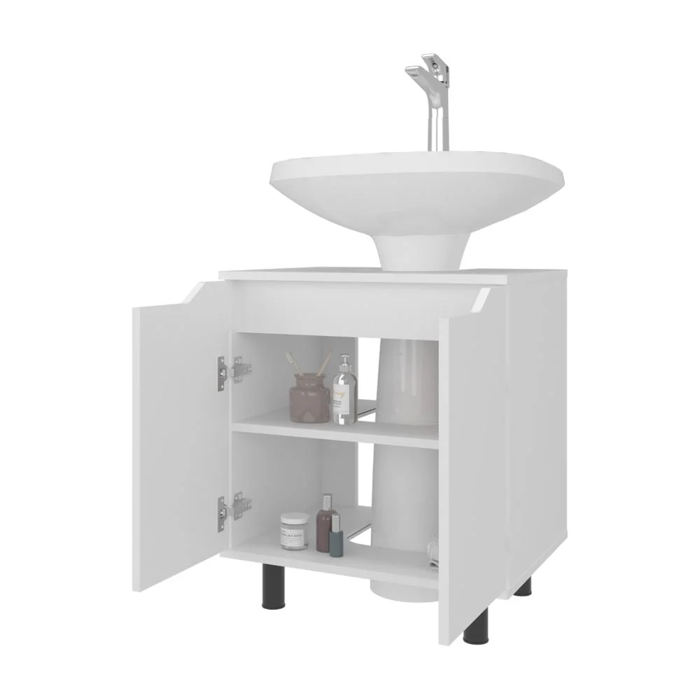 Mueble Para Lavamanos Marlo, Kronos Blanco, No incluye Lavamanos Virtual Muebles ZF