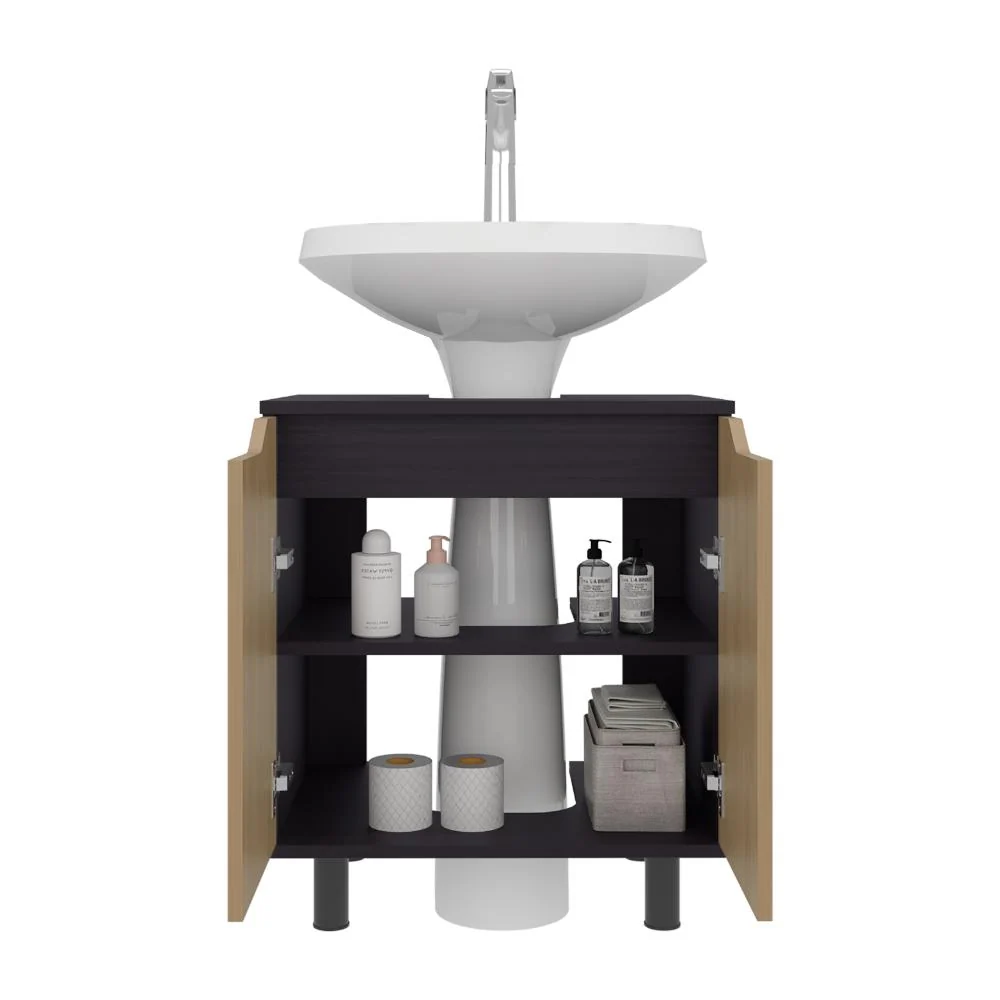 Mueble Para Lavamanos Marlo, Kronos Wengue y Kronos Fresno, No incluye Lavamanos Virtual Muebles ZF