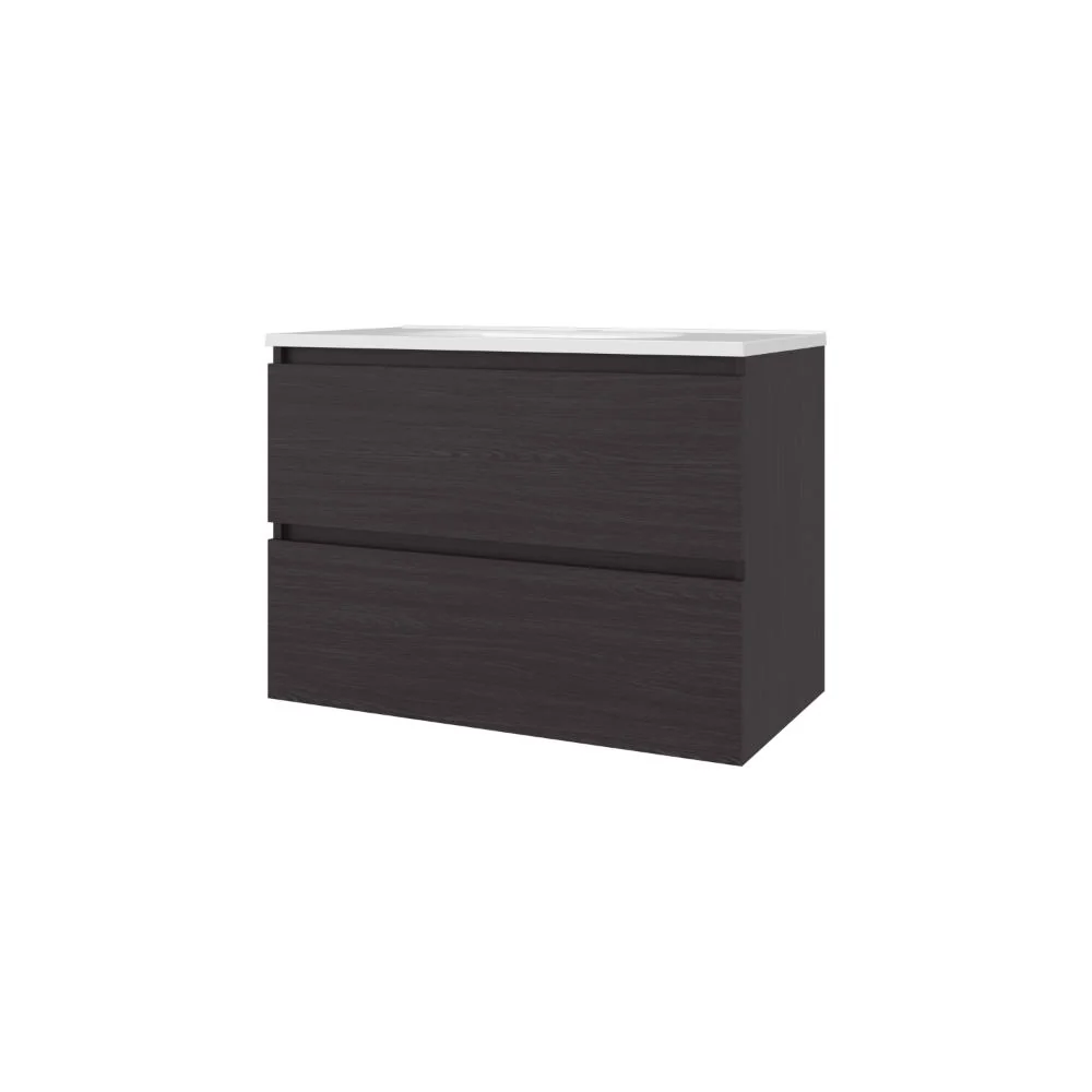 Mueble Para Lavamanos Opalo, Wengue, Incluye Lavamanos Praia 80 ZF Virtual Muebles ZF