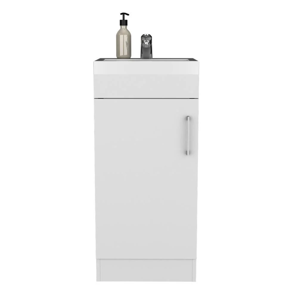 Mueble para Lavamanos Oporto, Blanco, con Una Puerta Abatible ZF Virtual Muebles ZF