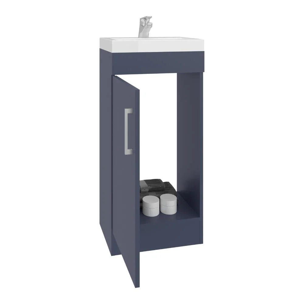 Mueble para Lavamanos Oporto, Kronos Azul, con Una Puerta Abatible Virtual Muebles ZF