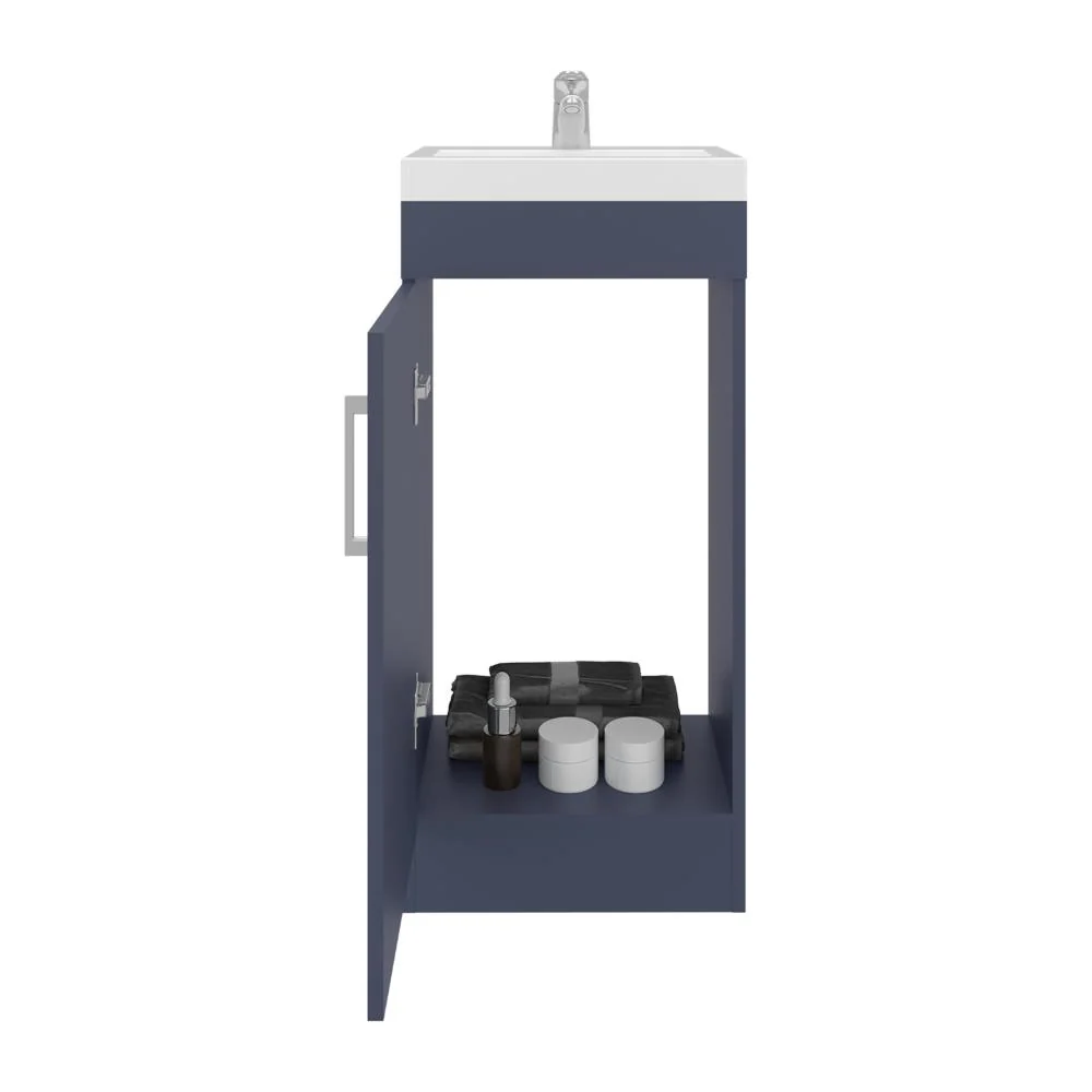 Mueble para Lavamanos Oporto, Kronos Azul, con Una Puerta Abatible Virtual Muebles ZF