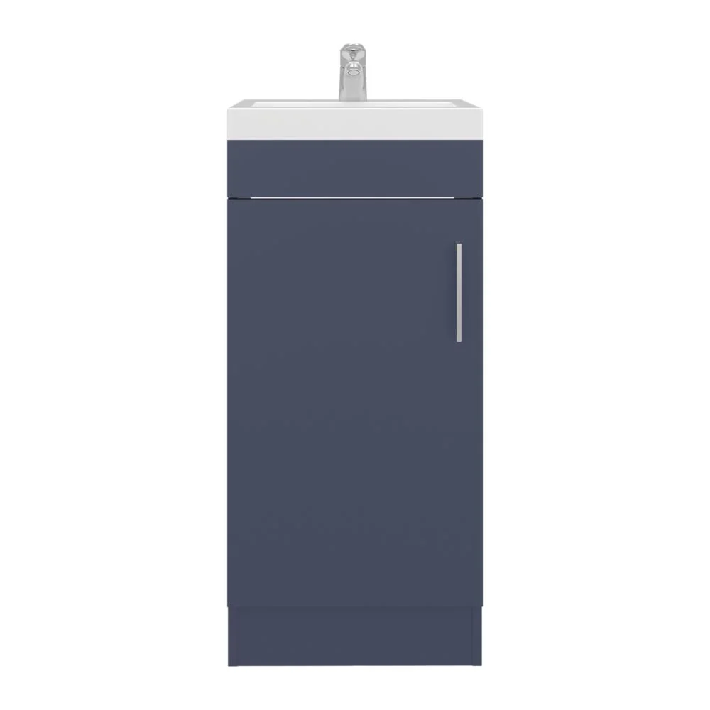 Mueble para Lavamanos Oporto, Kronos Azul, con Una Puerta Abatible Virtual Muebles ZF