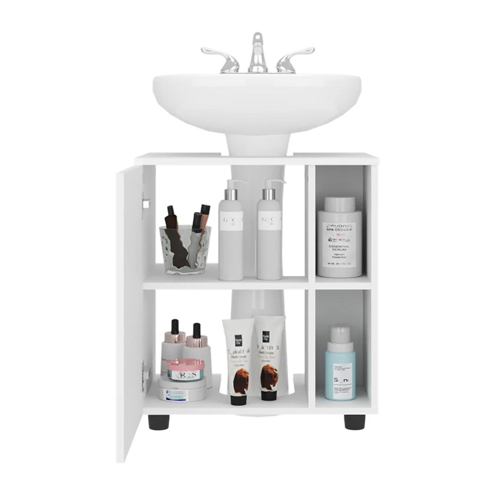 Mueble Para Lavamanos Pascuale, Blanco Duqueza, No incluye Lavamanos ZF Virtual Muebles ZF