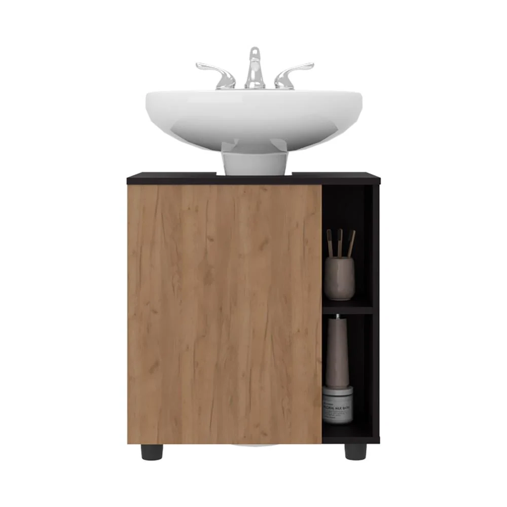 Mueble Para Lavamanos Pascuale, Wengue y Fresno Europeo, No incluye Lavamanos ZF Virtual Muebles ZF