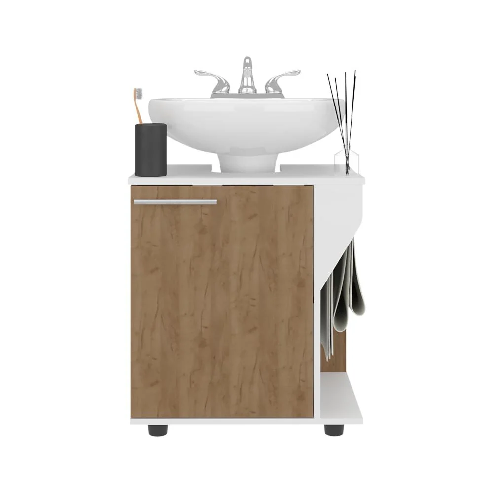 Mueble Para Lavamanos Pili, Kronos Blanco y Kronos Fresno, No incluye Lavamanos ZF Virtual Muebles ZF