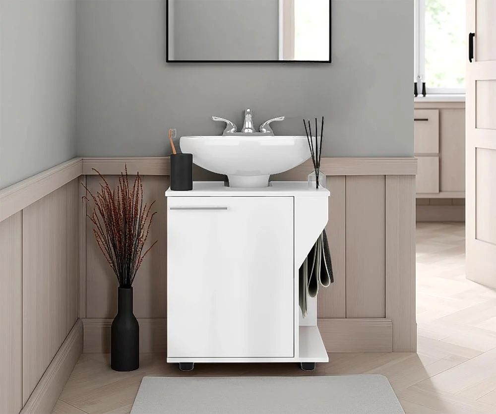 Mueble Para Lavamanos Pili, Kronos Blanco, No incluye Lavamanos ZF Virtual Muebles ZF