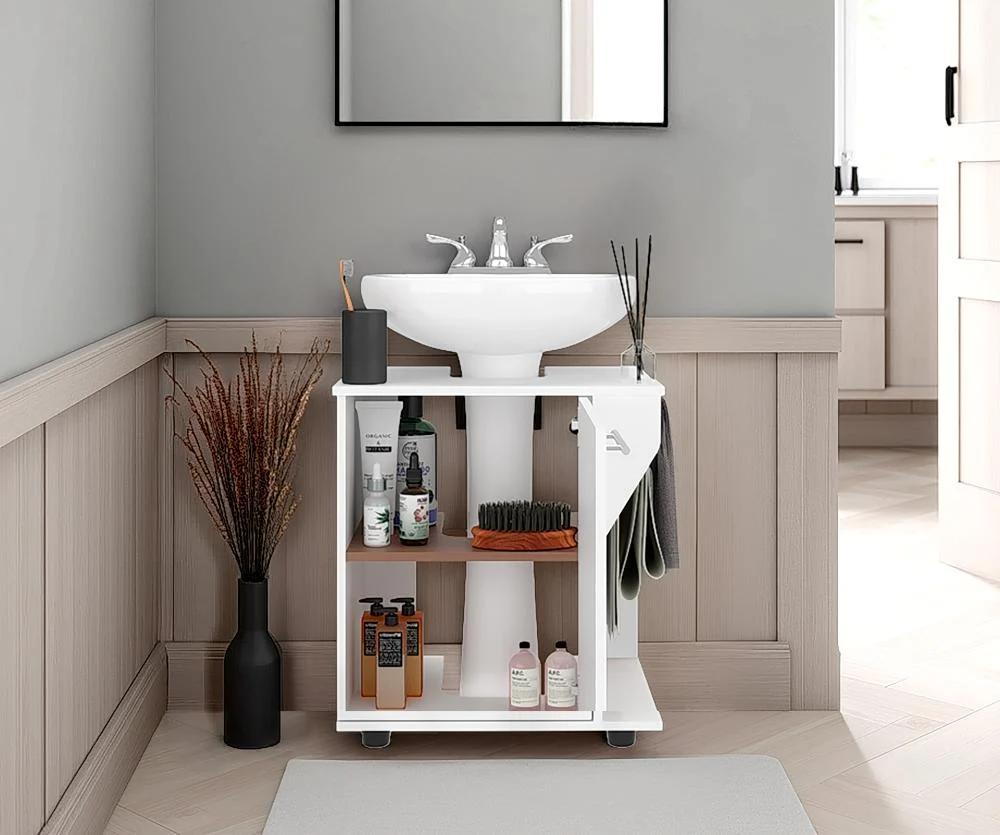 Mueble Para Lavamanos Pili, Kronos Blanco, No incluye Lavamanos ZF Virtual Muebles ZF