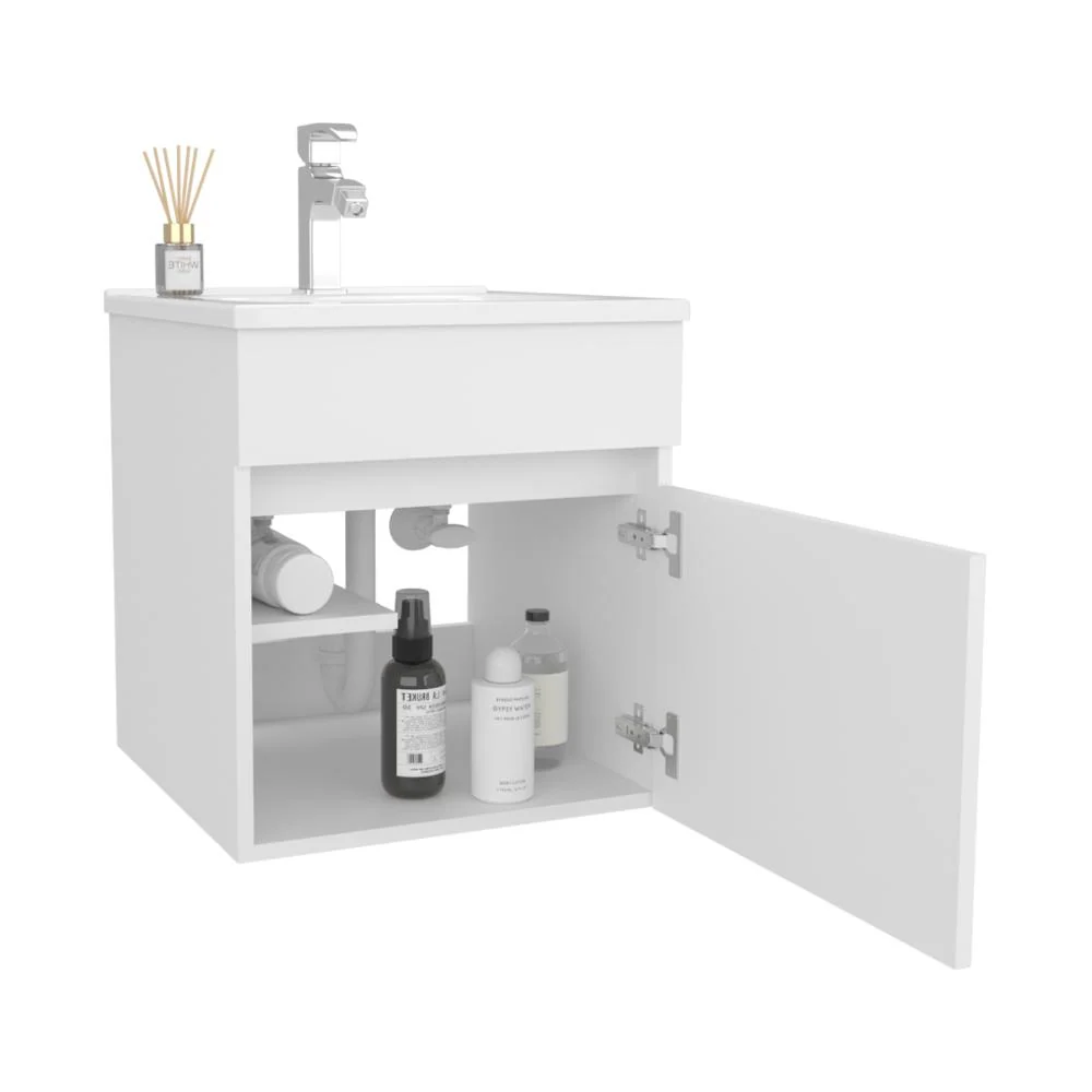 Mueble para Lavamanos Primax, Blanco Duqueza, con Espacio Para Ubicar Objetos de Aseo ZF Virtual Muebles ZF