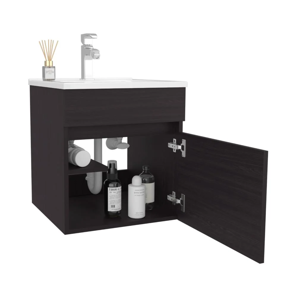 Mueble para Lavamanos Primax, Wengue, con Espacio Para Ubicar Objetos de Aseo ZF Virtual Muebles ZF
