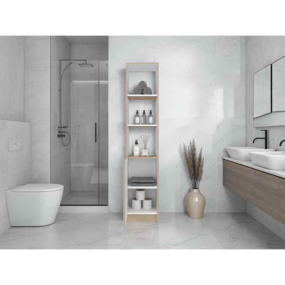 Organizador de Baño Aqua, Cartagena y Blanco, con Variedad de Entrepaños ZF Virtual Muebles ZF