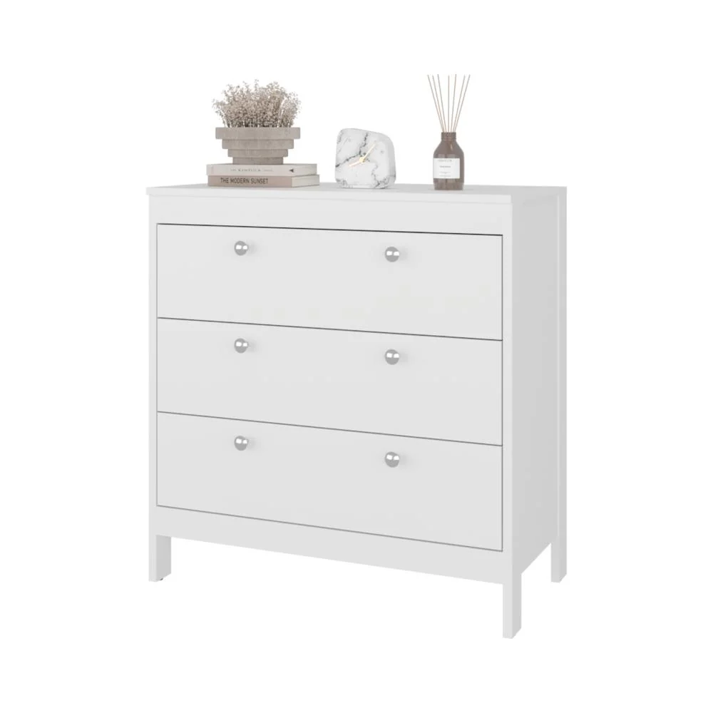 Organizador Newcastle, Blanco, Con tres cajones ZF Virtual Muebles ZF