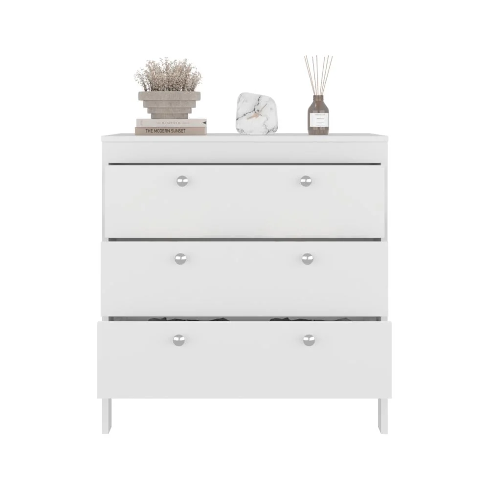 Organizador Newcastle, Blanco, Con tres cajones ZF Virtual Muebles ZF