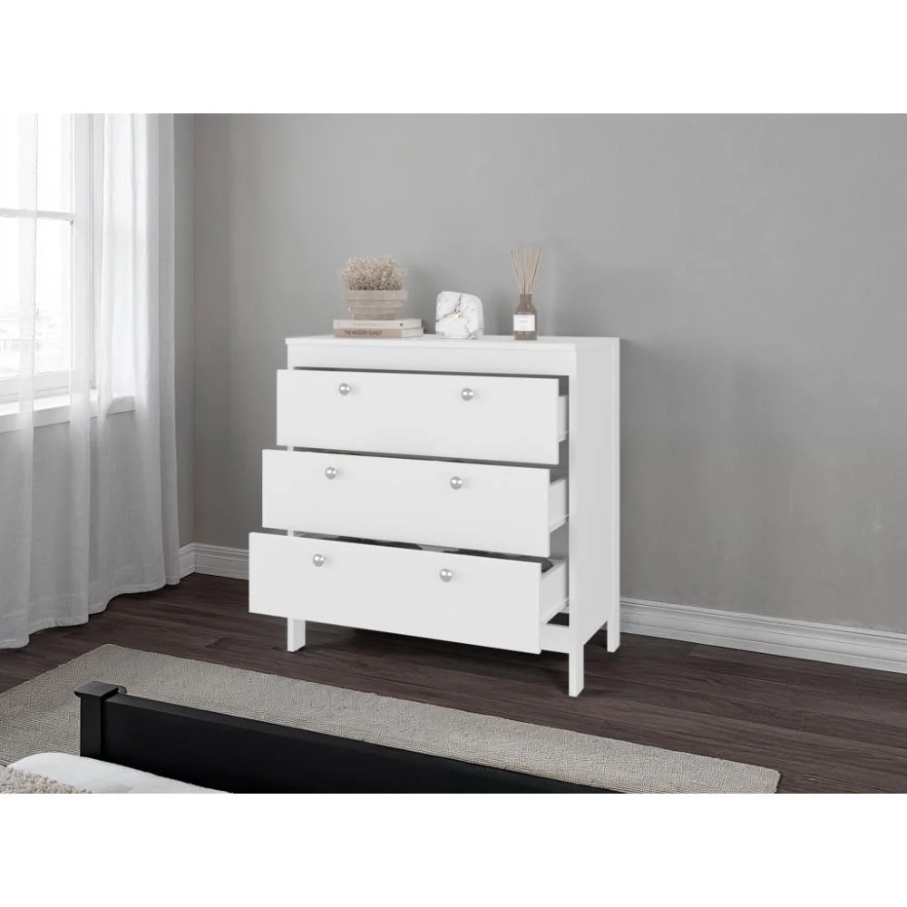 Organizador Newcastle, Blanco, Con tres cajones ZF Virtual Muebles ZF