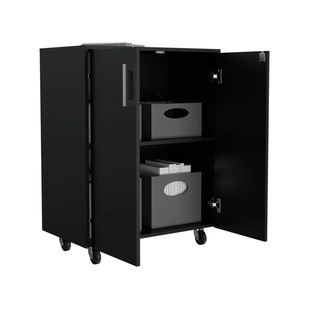 Organizador para Garaje Based, Wengue, con cerradura y llave para puerta ZF Virtual Muebles ZF