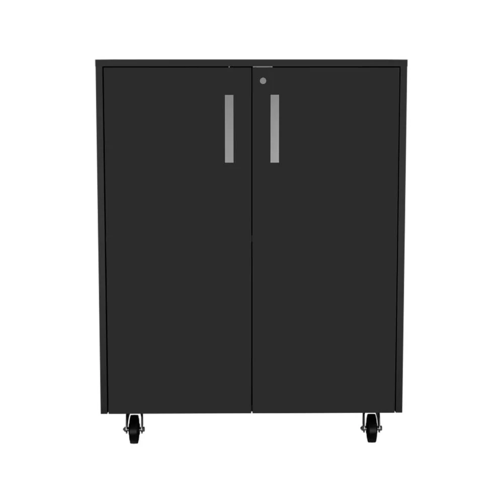 Organizador para Garaje Based, Wengue, con cerradura y llave para puerta ZF Virtual Muebles ZF