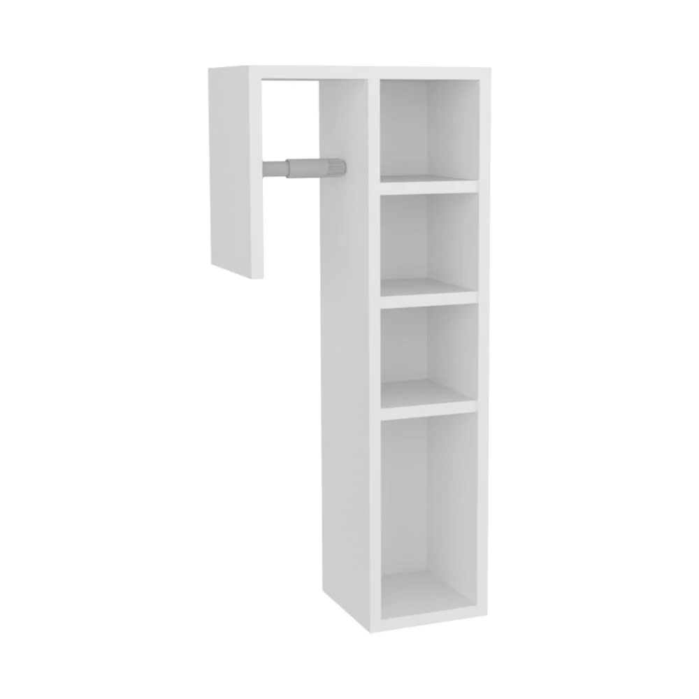 Organizador Para Papel Higienico Toilet, Kronos Blanco, con espacio para colocar objetos ZF Virtual Muebles ZF