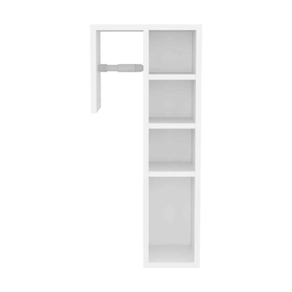Organizador Para Papel Higienico Toilet, Kronos Blanco, con espacio para colocar objetos ZF Virtual Muebles ZF