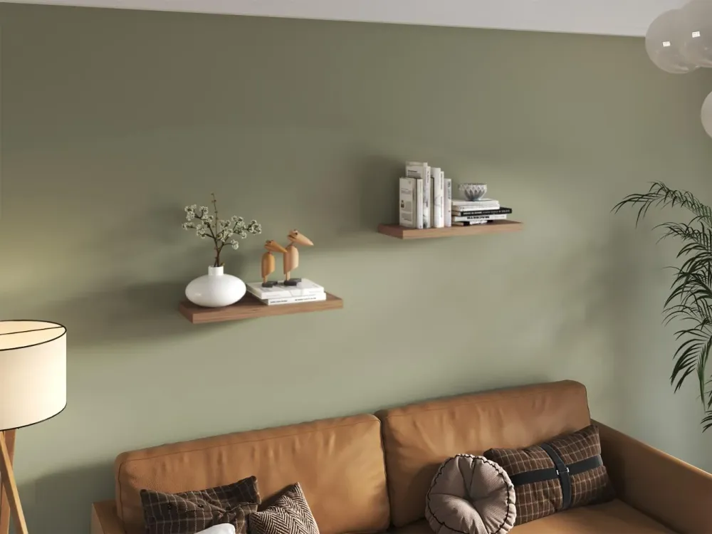 Repisa Flotante Maca X2, Café Espresso, con espacio para ubicar objetos ZF Virtual Muebles ZF