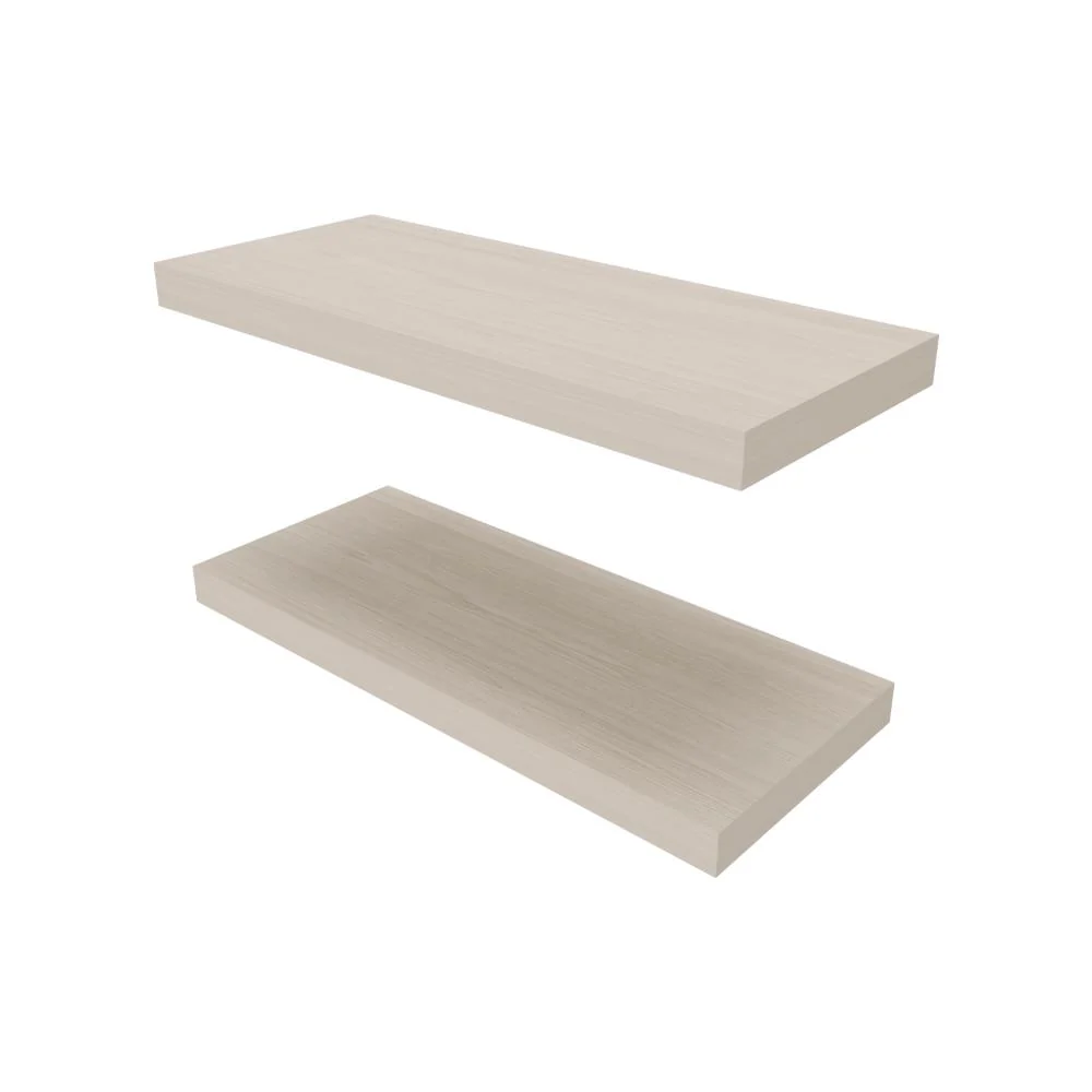 Repisa Flotante Maca X2, Nevado, con espacio para ubicar objetos ZF Virtual Muebles ZF