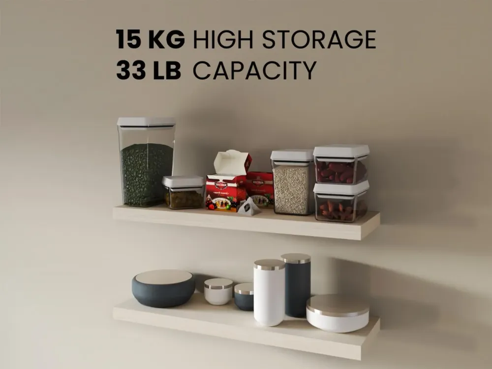 Repisa Flotante Maca X2, Nevado, con espacio para ubicar objetos ZF Virtual Muebles ZF