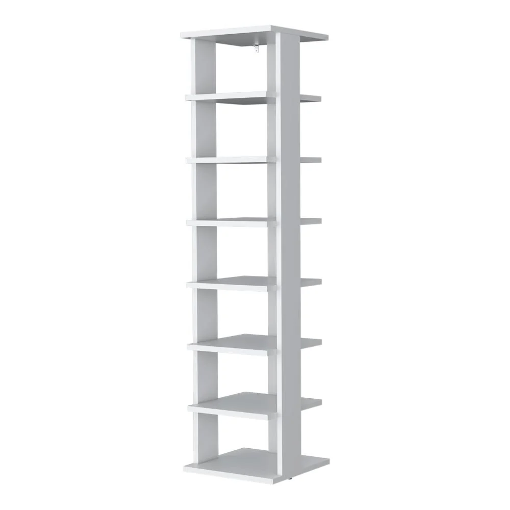 Zapatero Odes, Blanco, con siete entrepaños ZF Virtual Muebles ZF