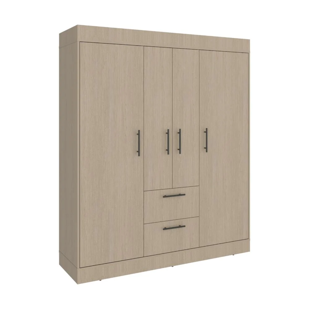 Closet Aura, Cartagena y Wengue, Con 4 Puertas y 2 Cajones VM Hogar