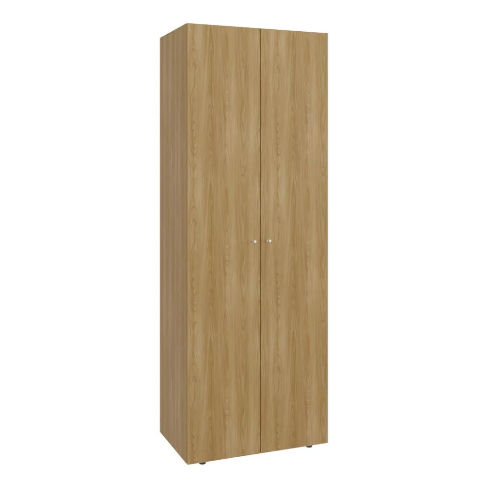 Closet Beico, Fresno Europeo y Blanco Duqueza, Con Dos Puertas Abatibles y Un TuboCromado VM Hogar