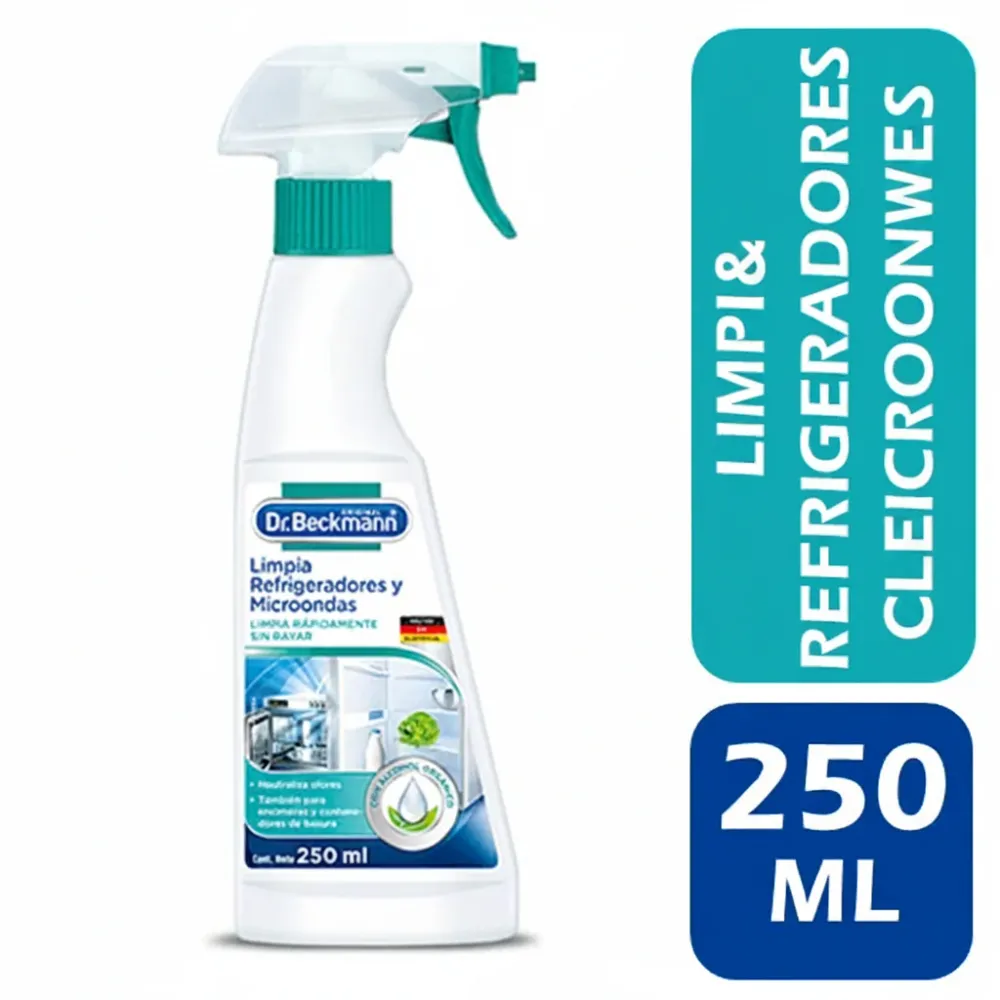 Dr. Beckmann Limpia Refrigeradores y Microondas 250 ml con Certificación Ecológica