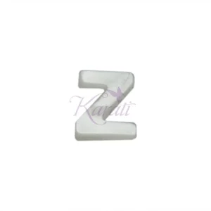Dije Madre Perla Inicial Z 10x7.5mm Blanco Luminoso