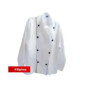 Filipina p/chef blanca manga larga talla abultado