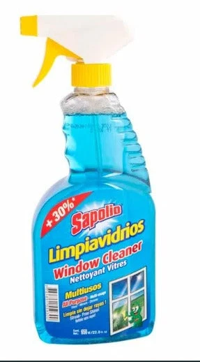 LIMPIA VIDRIO Gatillo 650ml "SAPOLIO" con Cabezal Intercambiable