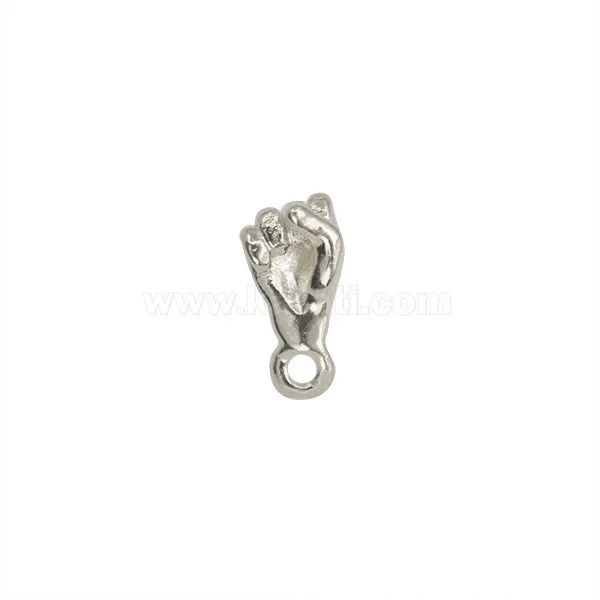 Mini Dije Chapa Simbolo 10x5mm Niquel