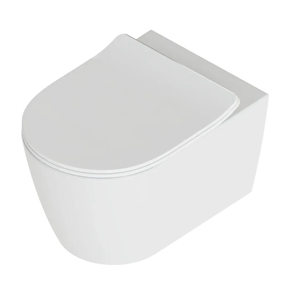WC Sospeso senza brida Domus Falerii Foglia Medium rimfree con sedile soft-close con Depósito de Agua