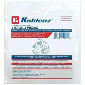 Bolsas desechables para aspiradora energy koblenz