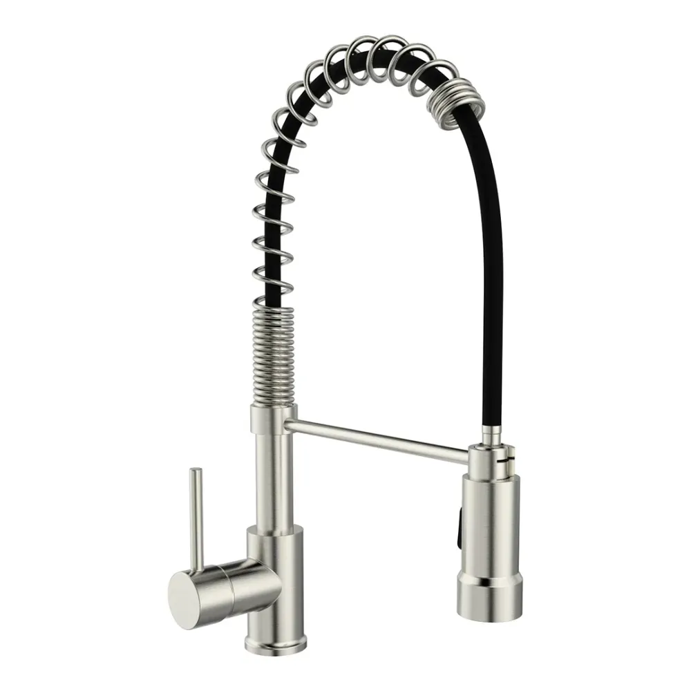 GRIFO FREGADOR CON ROCIADOR ACERO INOXIDABLE