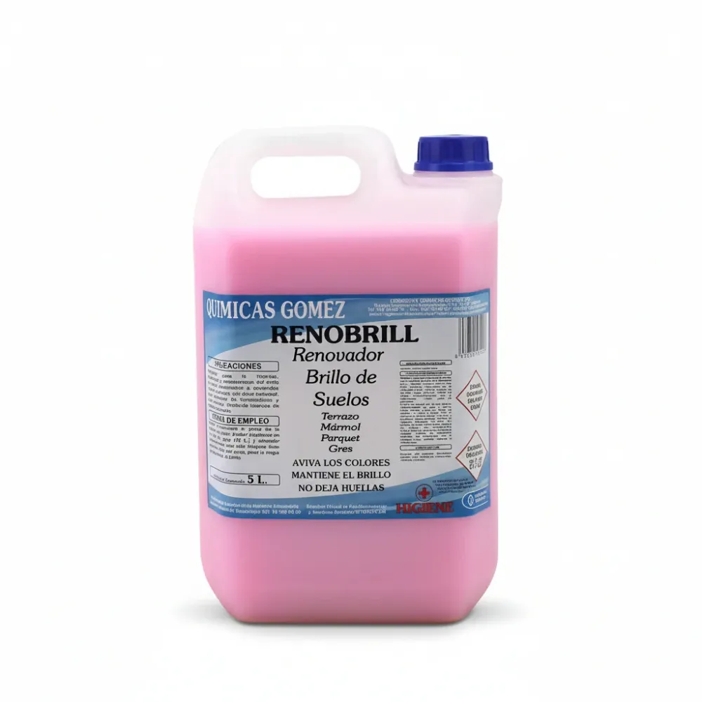 Renovador / Abrillantador de Suelos Concentrado Profesional 5 L. - Brillo y Protección para Todo Tipo de Suelos (Certifica...