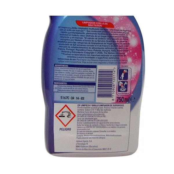Cif Limpieza y brillo lejí multiusos 750ml para Limpieza Profunda