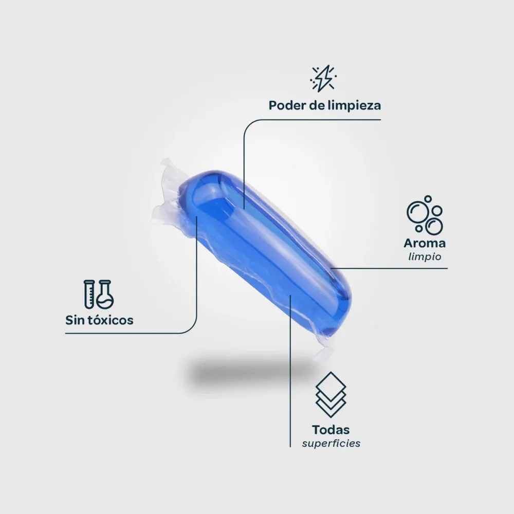 Limpiavidrios Multiusos hidrosoluble Refill, Flopp, 2 cápsulas