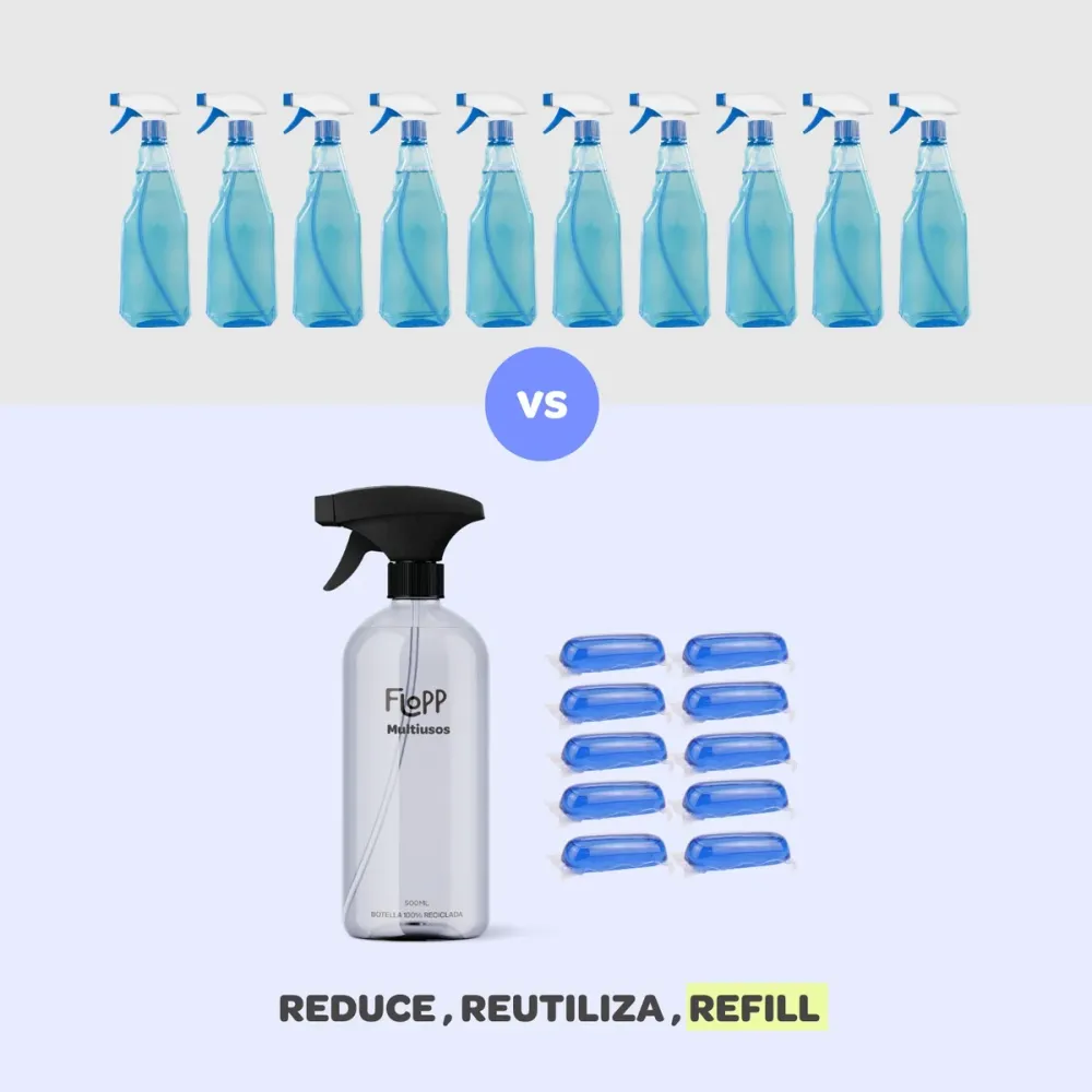 Limpiavidrios Multiusos hidrosoluble Refill, Flopp, 2 cápsulas