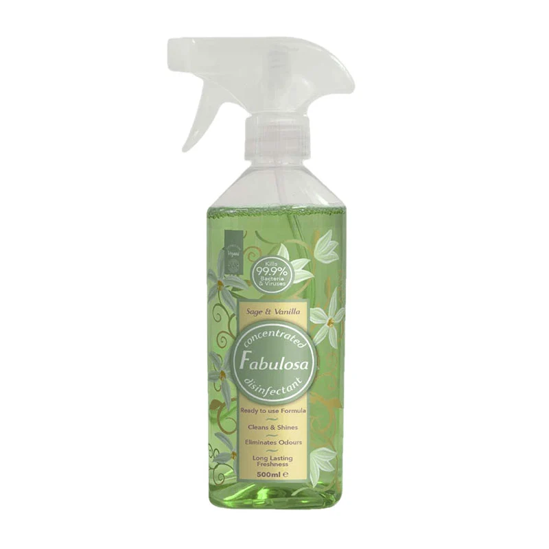 Multiusos de Alta Resistencia Fabulosa Limpiador Multiusos Spray | Vainilla y Salvia (500 ml)