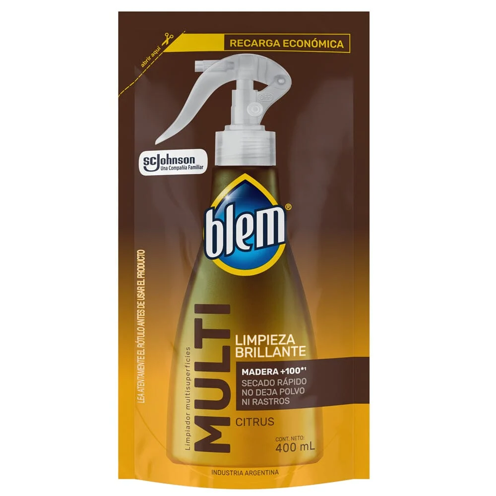 Multiusos de Alta Resistencia Limpiador Liquido Multisuperficie Recarga 400 Ml