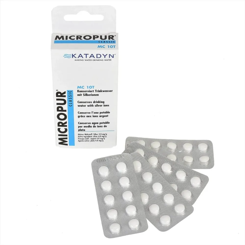 Pastillas purificadoras de agua Katadyn Micropur Clásico MC 10T 40 unidades 10 L cada una